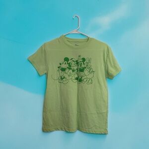 Lime Green Disney Graphic Tee | Fun Cartoon Streetwear Casual Shirt